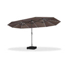 Clearance - PURPLE LEAF OPEN BOX Market Umbrella with Lights Double-Sided Market Umbrella Patio Umbrellas with Base