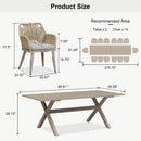 PURPLE LEAF Outdoor Dining Set All-Weather PE Rattan Outdoor Patio Furniture Set with Aluminum Frame