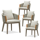PURPLE LEAF Hailar 2 Pieces Outdoor Patio Dining Chairs with Olefin Fabric All-Weather Patio Furniture with Aluminum Frame for Lawn Garden Backyard Deck