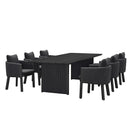 PURPLE LEAF Sanori Outdoor Dining Set Luxury Aluminum Patio Table and Dining Chairs Set with  Olefin Fabric Cushions and Pillows for Deck Garden