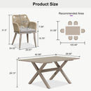 PURPLE LEAF Outdoor Dining Set All-Weather PE Rattan Outdoor Patio Furniture Set with Aluminum Frame