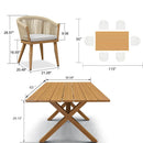 PURPLE LEAF 7/9/11 Pieces Outdoor Dining Set Aluminum Table & Wicker Rattan Chairs Modern Patio Furniture Set for Deck