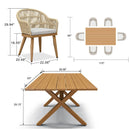 PURPLE LEAF 7/9/11 Pieces Outdoor Dining Set Aluminium Dining Table and Woven Rattan Chairs Dining Furniture Set with Cushions for Deck Patio Champagne
