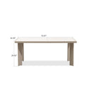 PURPLE LEAF Round & Rectangle Outdoor Dining Table HPL Aluminum Tabletop Modern Dining Table for Deck Kitchen
