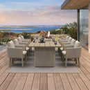 PURPLE LEAF Sanori Outdoor Dining Set Luxury Aluminum Patio Table and Dining Chairs Set with  Olefin Fabric Cushions and Pillows for Deck Garden