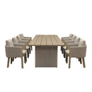 PURPLE LEAF Sanori Outdoor Dining Set Luxury Aluminum Patio Table and Dining Chairs Set with  Olefin Fabric Cushions and Pillows for Deck Garden