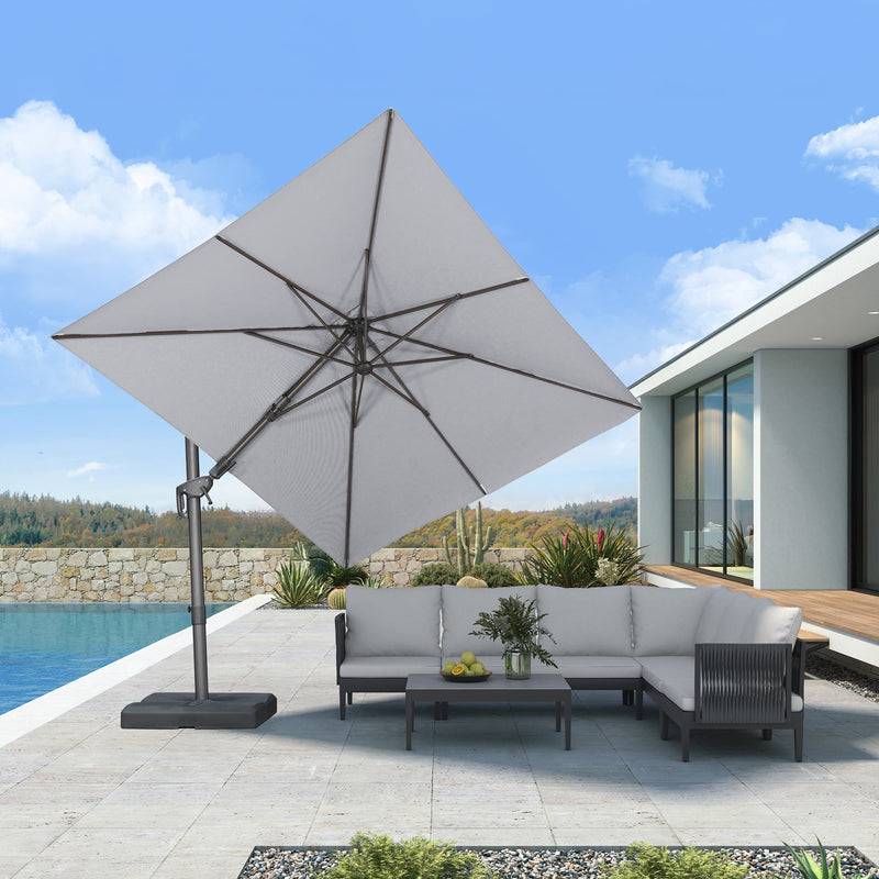 PURPLE LEAF UV Resistant Left-right Tilting Patio Umbrella Swivel Outdoor Umbrella