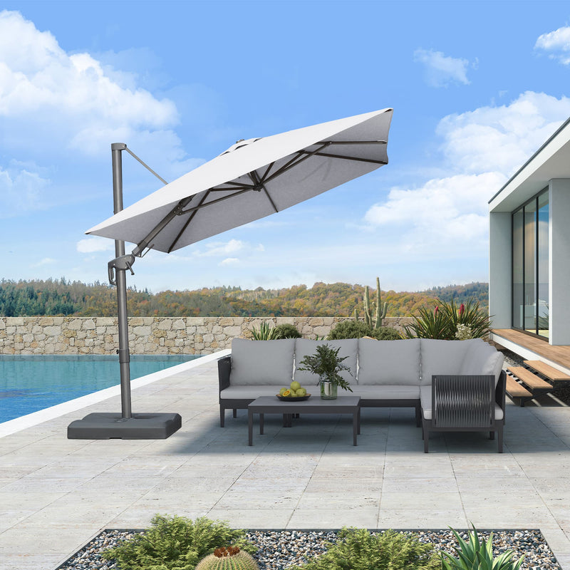 PURPLE LEAF UV Resistant Left-right Tilting Patio Umbrella Swivel Outdoor Umbrella