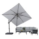PURPLE LEAF UV Resistant Left-right Tilting Patio Umbrella Swivel Outdoor Umbrella