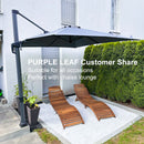 Clearance - PURPLE LEAF OPEN BOX Affordable Cantilever Umbrella for Patio