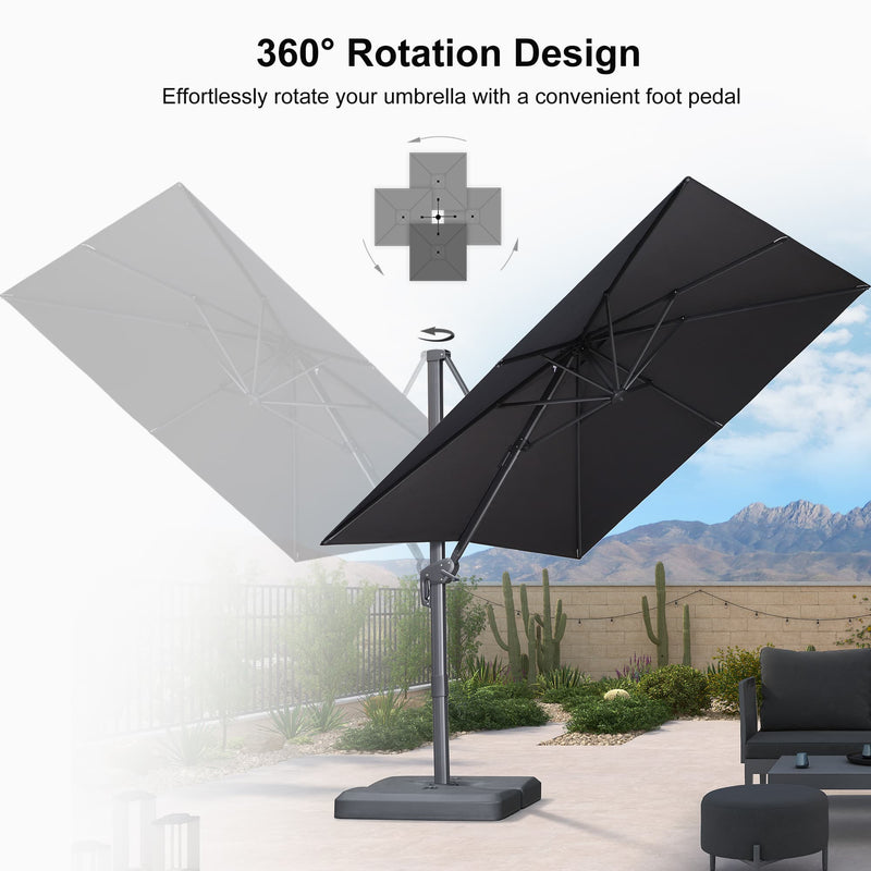 PURPLE LEAF UV Resistant Patio Umbrella Affordable Outdoor Umbrella with Base