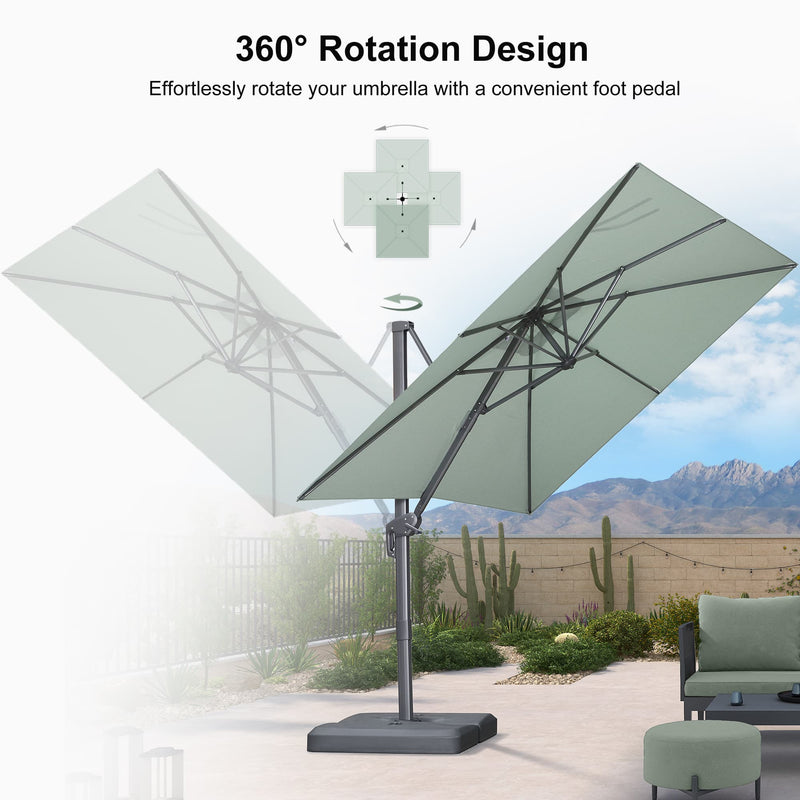 PURPLE LEAF UV Resistant Patio Umbrella Affordable Outdoor Umbrella with Base
