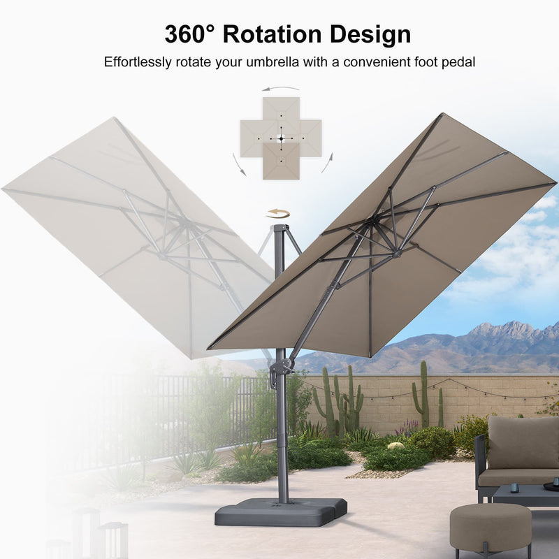PURPLE LEAF UV Resistant Patio Umbrella Affordable Outdoor Umbrella with Base