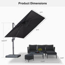 PURPLE LEAF UV Resistant Patio Umbrella Affordable Outdoor Umbrella with Base