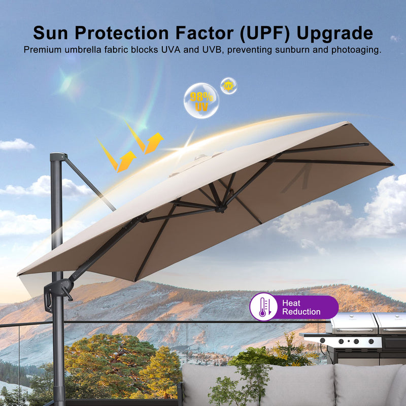 PURPLE LEAF UV Resistant Affordable Patio Outdoor Umbrella with Recycled Fabric