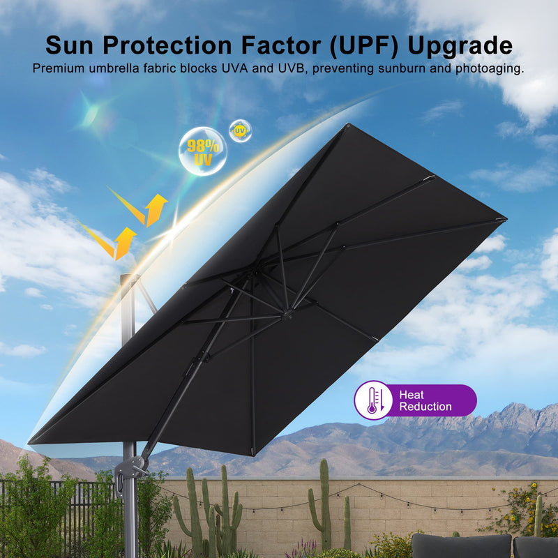 PURPLE LEAF UV Resistant Affordable Patio Outdoor Umbrella with Recycled Fabric