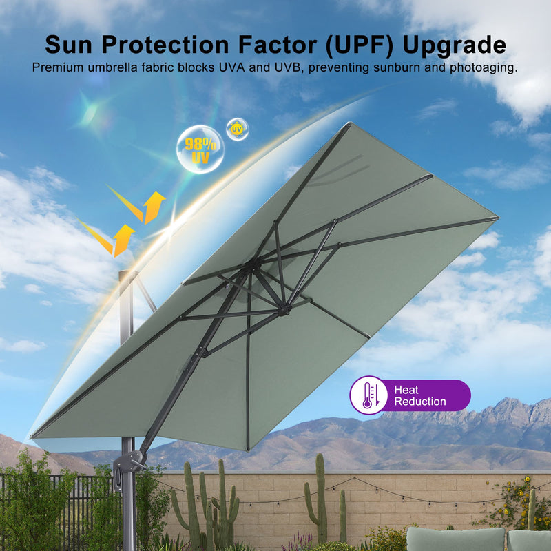 PURPLE LEAF UV Resistant Affordable Patio Outdoor Umbrella with Recycled Fabric