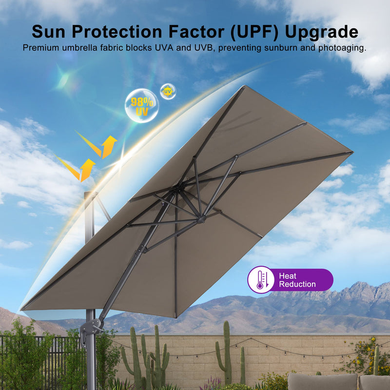PURPLE LEAF UV Resistant Affordable Patio Outdoor Umbrella with Recycled Fabric