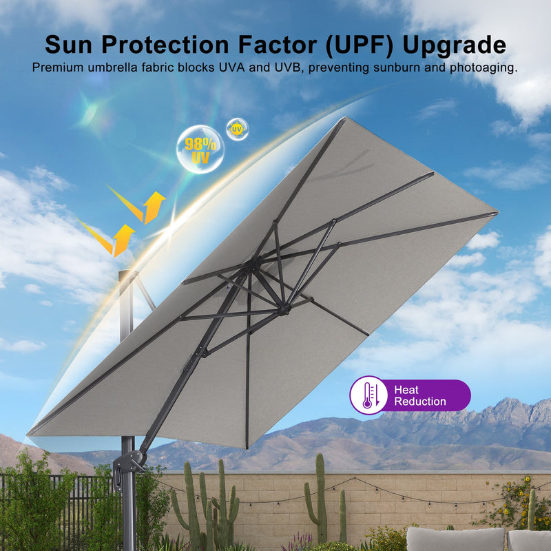 PURPLE LEAF UV Resistant Affordable Patio Outdoor Umbrella with Recycled Fabric