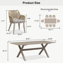 PURPLE LEAF Outdoor Dining Set All-Weather PE Rattan Outdoor Patio Furniture Set with Aluminum Frame