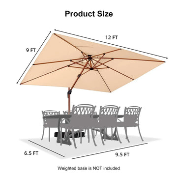 9 foot patio umbrella clearance Open Box