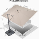 PURPLE LEAF UV Resistant Patio Umbrella Affordable Outdoor Umbrella with Base