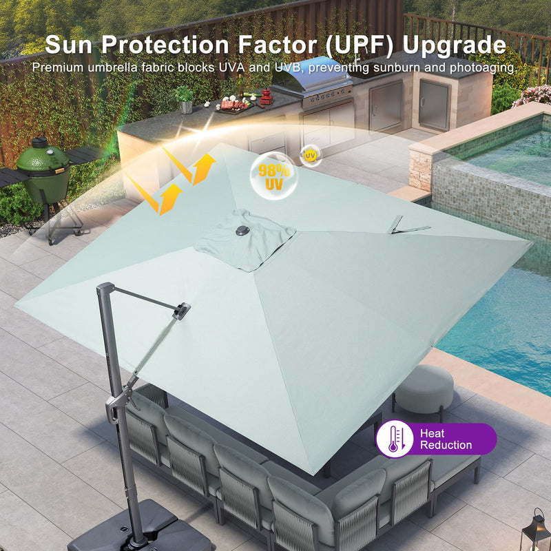 PURPLE LEAF UV Resistant Affordable Patio Outdoor Umbrella with Recycled Fabric