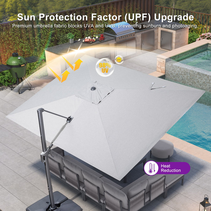 PURPLE LEAF UV Resistant Affordable Patio Outdoor Umbrella with Recycled Fabric