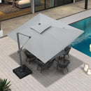 Clearance - PURPLE LEAF OPEN BOX UV50+ Fade Resistant Patio Cantilever Umbrella with Recycled Fabric