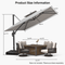 PURPLE LEAF UV50+ Fade Resistant Cantilever Umbrella, Patio Umbrellas with Base