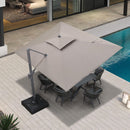 Clearance - PURPLE LEAF OPEN BOX UV50+ Fade Resistant Patio Cantilever Umbrella with Recycled Fabric