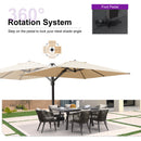 PURPLE LEAF Outdoor Sun Heavy Duty Cantilever Umbrella for Patio, Porch, Beach