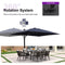 PURPLE LEAF Outdoor Sun Heavy Duty Cantilever Umbrella for Patio, Porch, Beach