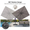 PURPLE LEAF UV Resistant Left-right Tilting Patio Umbrella Swivel Outdoor Umbrella