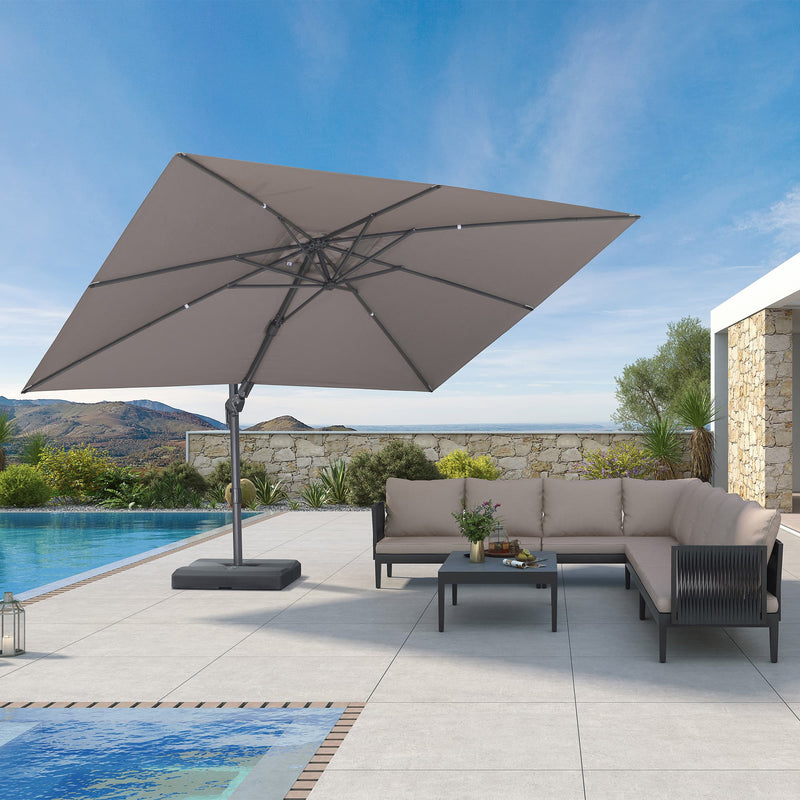 PURPLE LEAF UV Resistant Left-right Tilting Patio Umbrella Swivel Outdoor Umbrella