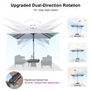 PURPLE LEAF UV Resistant Left-right Tilting Patio Umbrella Swivel Outdoor Umbrella