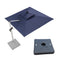PURPLE LEAF Square Cantilever Umbrella with Base, Outdoor Umbrellas with Lights