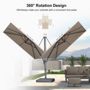 PURPLE LEAF UV Resistant Patio Umbrella Affordable Outdoor Umbrella with Base