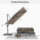 PURPLE LEAF UV Resistant Patio Umbrella Affordable Outdoor Umbrella with Base