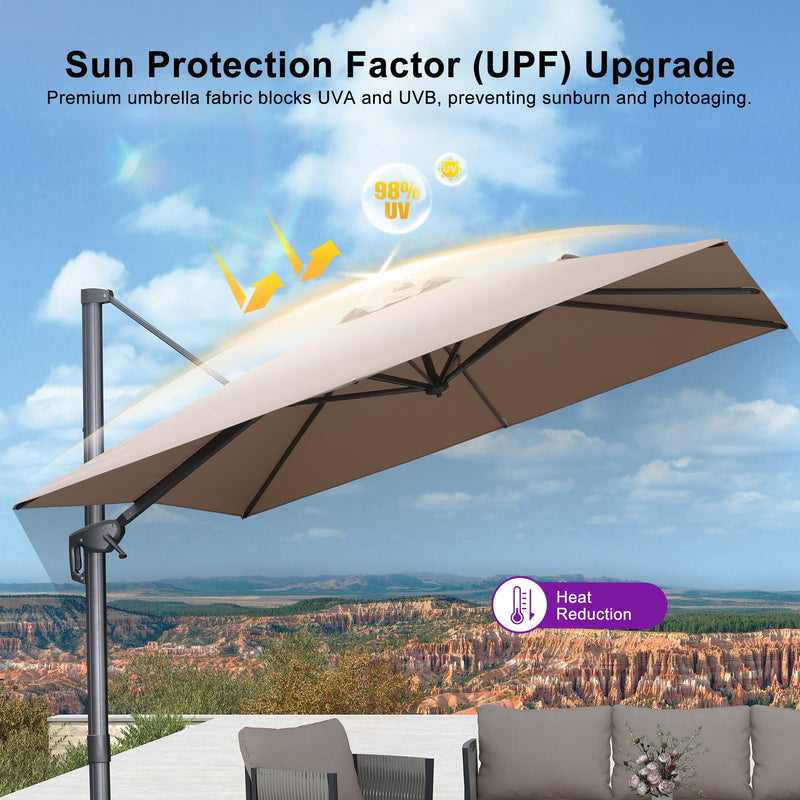 PURPLE LEAF UV Resistant Affordable Patio Outdoor Umbrella with Recycled Fabric