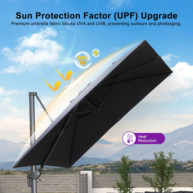 PURPLE LEAF UV Resistant Affordable Patio Outdoor Umbrella with Recycled Fabric