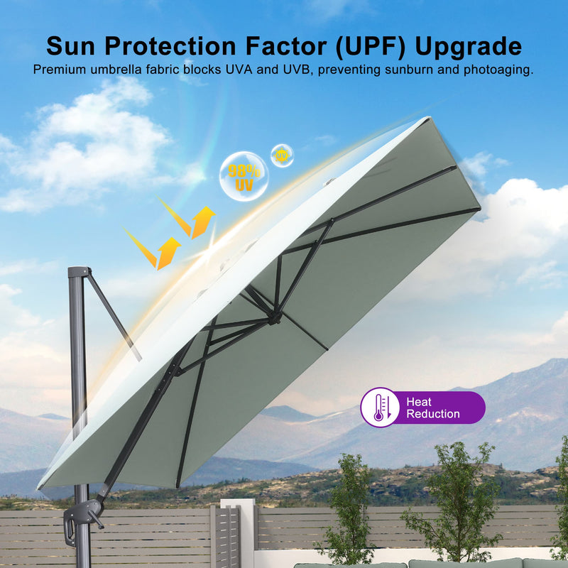 PURPLE LEAF UV Resistant Affordable Patio Outdoor Umbrella with Recycled Fabric