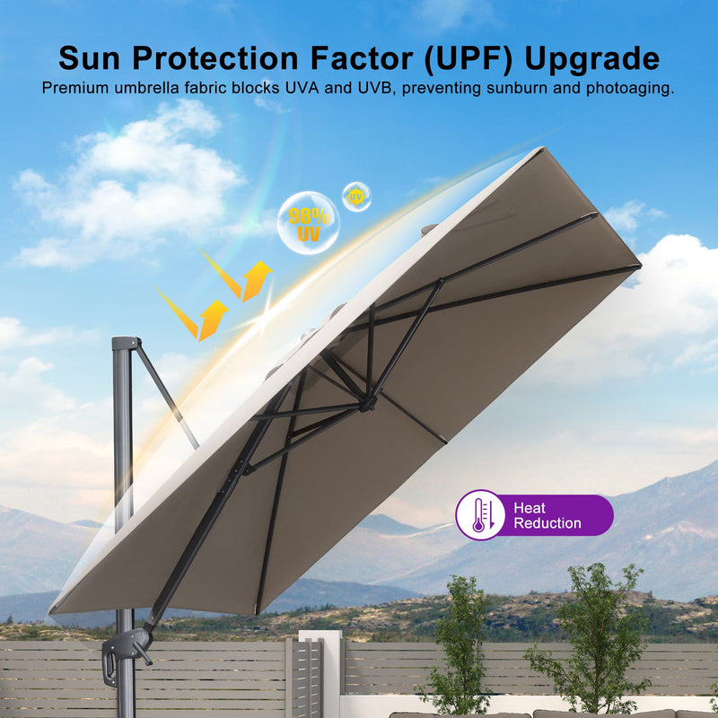 PURPLE LEAF UV Resistant Affordable Patio Outdoor Umbrella with Recycled Fabric