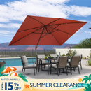 PURPLE LEAF Patio Cantilever Umbrella with Aluminum Offset Hanging for Pool Garden Deck