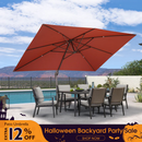 PURPLE LEAF Patio Cantilever Umbrella with Aluminum Offset Hanging for Pool Garden Deck