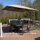 PURPLE LEAF Patio Cantilever Umbrella with Aluminum Offset Hanging for Pool Garden Deck