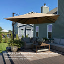 PURPLE LEAF Patio Cantilever Umbrella with Aluminum Offset Hanging for Pool Garden Deck