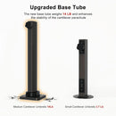 PURPLE LEAF Large Round Patio Cantilever Umbrella With Base for Deck, Pool, Backyard