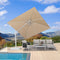 PURPLE LEAF Best White Patio Rotating Umbrella Swivel Outdoor Umbrellas
