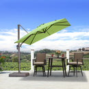 PURPLE LEAF Patio Cantilever Umbrella with Aluminum Offset Hanging for Pool Garden Deck